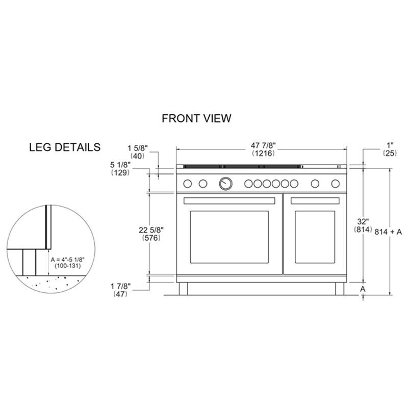 Bertazzoni Master Series 48 in. 7.1 cu. ft. Dual Convection Double