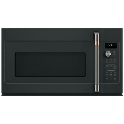 Cafe 30 in. 1.7 cu. ft. Over-the-Range Microwave with 10 Power Levels, 300 CFM & Sensor Cooking Controls - Matte Black | CVM517P3RD1