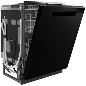 GE 24 in. Top Control Flush-Mount Dishwasher with 45 dBa Sound Level, 3rd-Rack, Dry Boost & Pocket Handle - Black, Black, hires