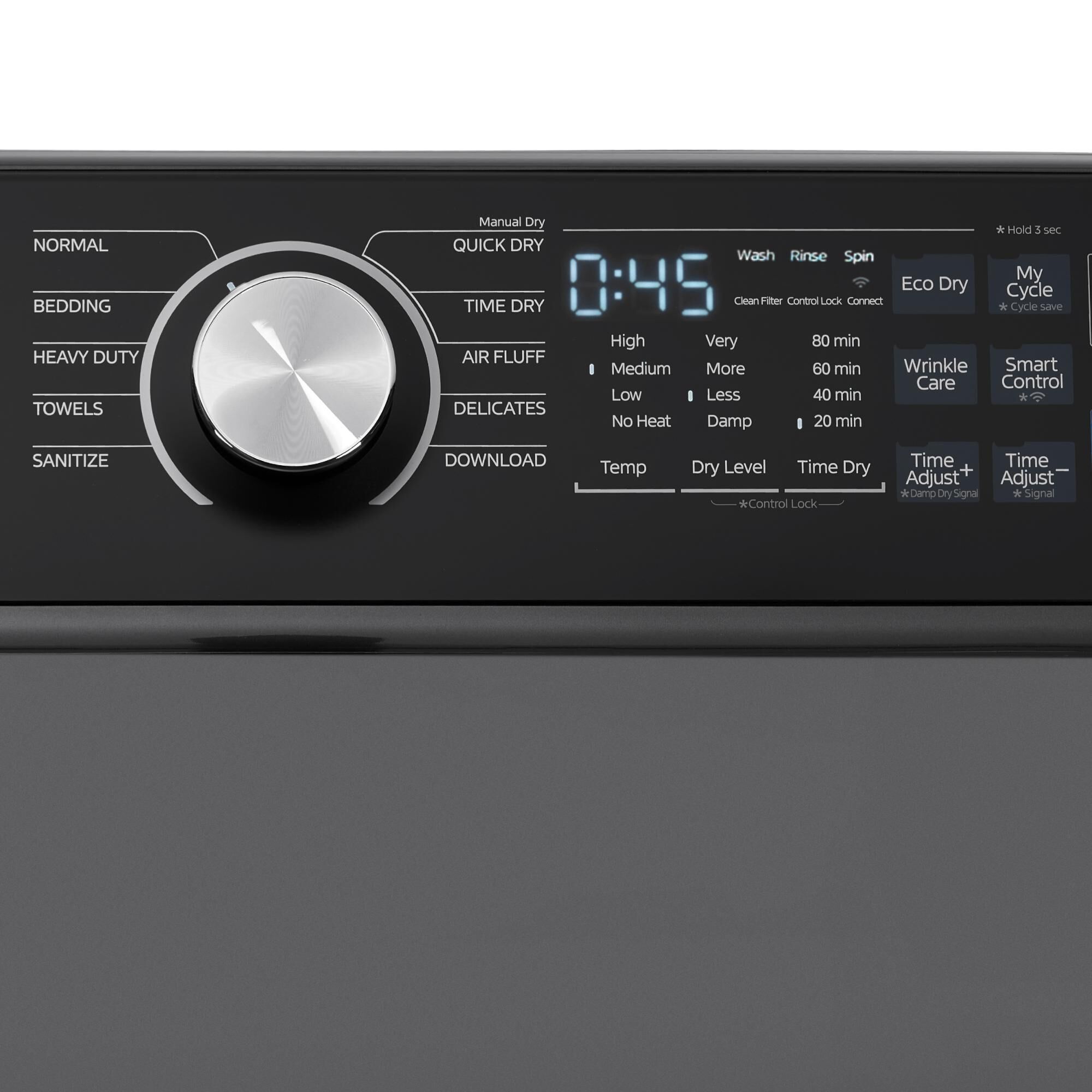 Midea 27 in. 7.0 cu. ft. Smart Gas Dryer with Sensor Dry