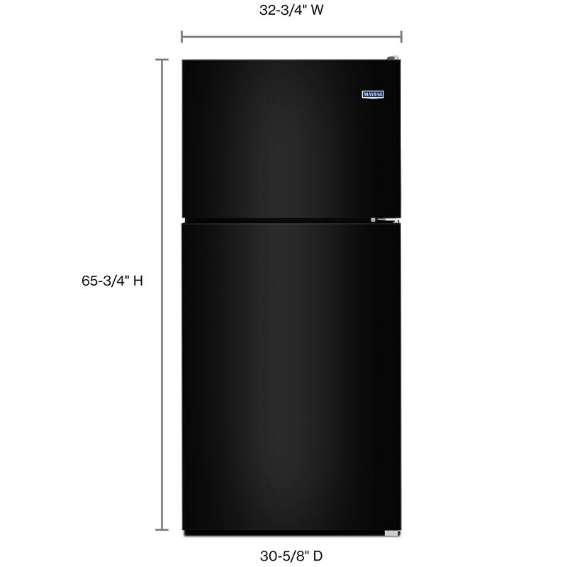 Maytag 33 in. 20.5 cu. ft. Top Freezer Refrigerator - Black Ice, Black Ice, hires