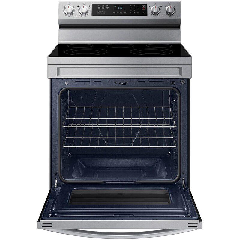 Samsung 30 in. 6.3 cu. ft. Smart Electric Range with Smoothtop Burners - Stainless Steel, Stainless Steel, hires