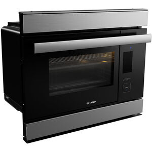 Sharp SuperSteam Oven 24" 1.1 Cu. Ft. Electric Smart Wall Oven with Standard Convection & Self Clean - Stainless Steel, , hires