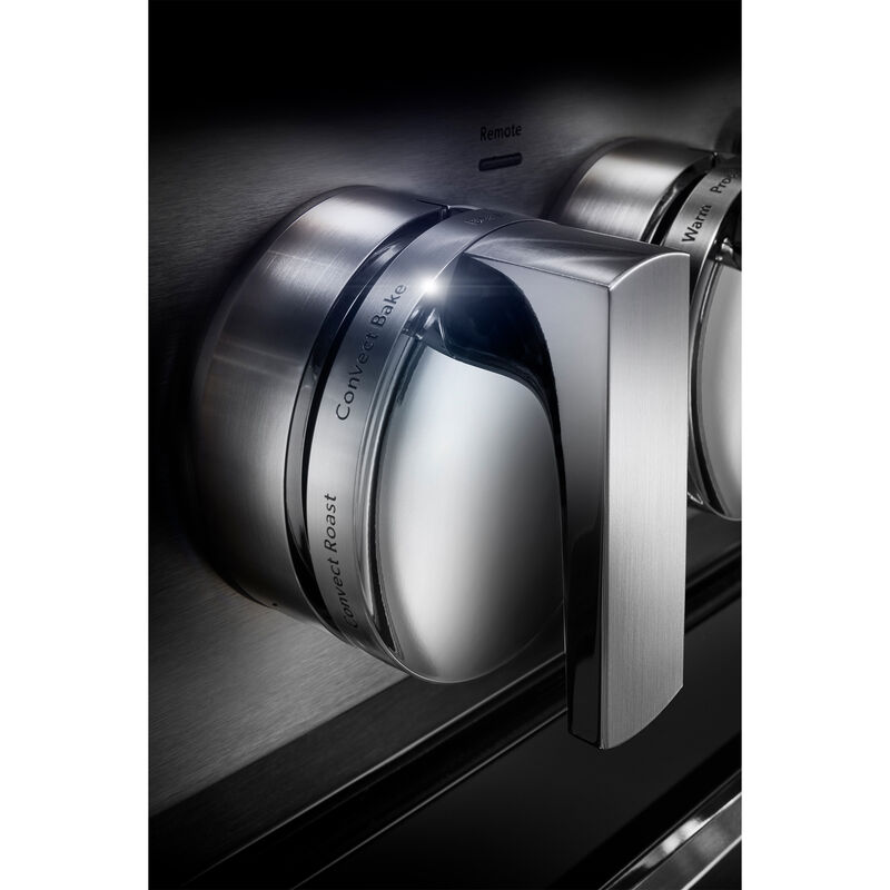 JennAir Noir Series 48 in. 6.3 cu. ft. Smart True European Convection Double Oven Gas Range with 6 Sealed Burners & Grill - Stainless Steel, , hires