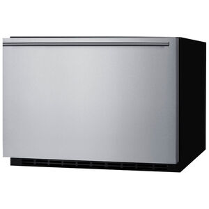 Summit 24 in. 2.0 cu. ft. Outdoor Single Refrigerator Drawer - Stainless Steel/Panel Ready, , hires