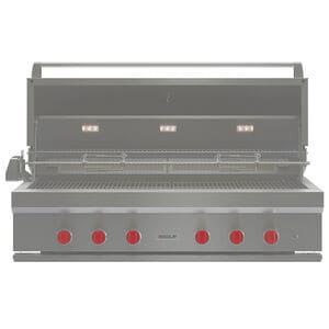 Wolf 42 in. 4-Burner Built-In Natural Gas Grill with Rotisserie, Sear Burner & Smoker Box - Stainless Steel, , hires