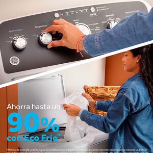 GE 27 in. 4.5 cu. ft. Top Load Washer with Spanish Panel, Wash Modes Soak, Power, True Dual-Action Agitator & Sanitize with Oxi - White, , hires