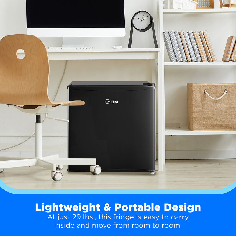 Midea 19 in. 1.7 cu. ft. Mini Fridge - Black, Black, hires