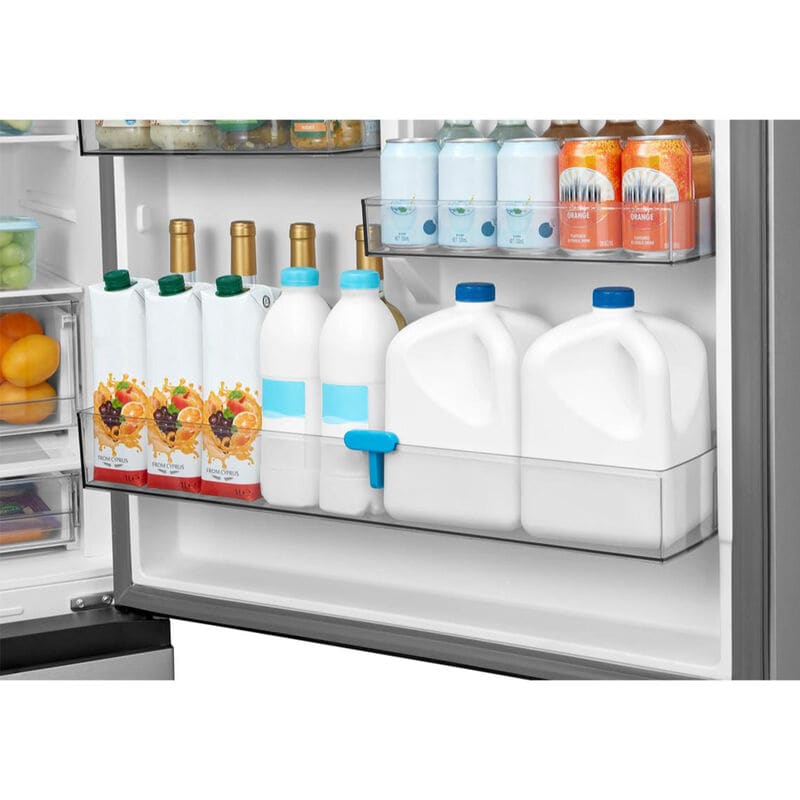 Midea 33 in. 22.8 cu. ft. Smart Counter Depth Bottom Freezer Refrigerator with Ice Maker - Stainless Steel, , hires