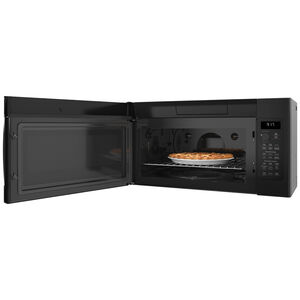 GE Profile 30 in. 1.7 cu. ft. Over-the-Range Microwave with 10 Power Levels, 300 CFM & Sensor Cooking Controls - Black, Black, hires
