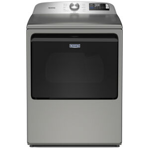 Maytag 27 in. 7.4 cu. ft. Smart Electric Dryer with Extra Power, Sensor Dry & Steam Cycle - Classic SIlver, Classic Silver, hires