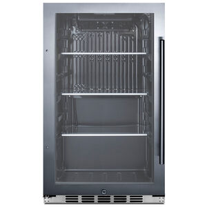 Summit 19 in. Built-In/Freestanding 3.1 cu. ft. Compact Beverage Center with Adjustable Shelves - Stainless Steel, , hires