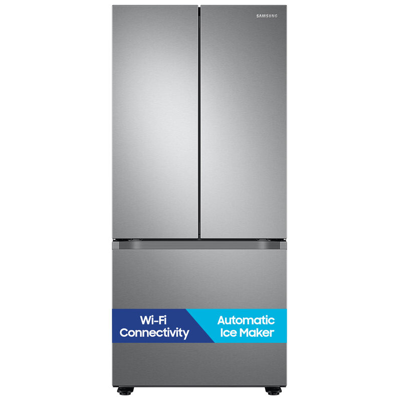 Samsung 30 in. 22.1 cu. ft. Smart French Door Refrigerator with Ice Maker - Fingerprint Resistant Stainless Steel, , hires