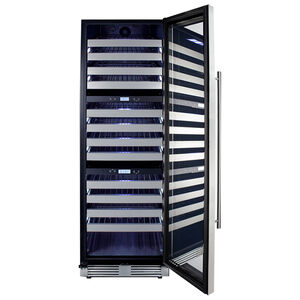 Summit 24 in. Full-Size Built-In or Freestanding Wine Cooler with 149 Bottle Capacity, Triple Temperature Zones & Digital Control - Stainless Steel, , hires