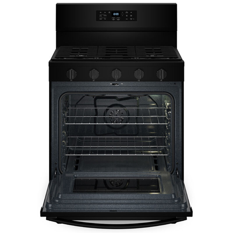 Whirlpool 30 in. 5.0 cu. ft. Air-Fry Standard Convection Gas Range with 5 Sealed Burners - Black, , hires