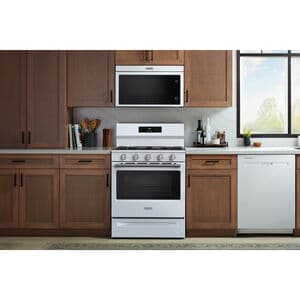Maytag 30 in. 5 cu. ft. Gas Range with 5 Sealed Burners - White, White, hires