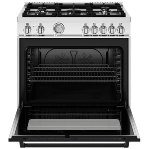 Bertazzoni Master Series 36 in. 5.9 cu. ft. Convection Oven Freestanding Dual Fuel Range with 5 Sealed Burners - Stainless Steel, , hires