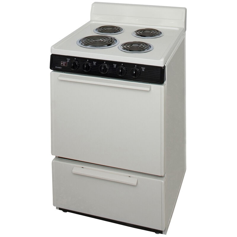 Premier 24 in. 3 cu. ft. Electric Range with Coil Burners - Bisque, , hires