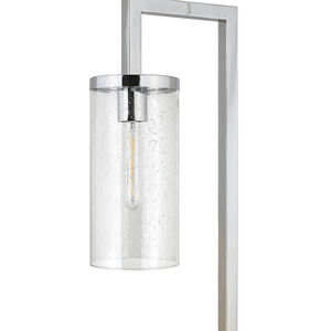 Hudson & Canal "Malva Polished Nickel Floor Lamp with Seeded Glass Shade", , hires