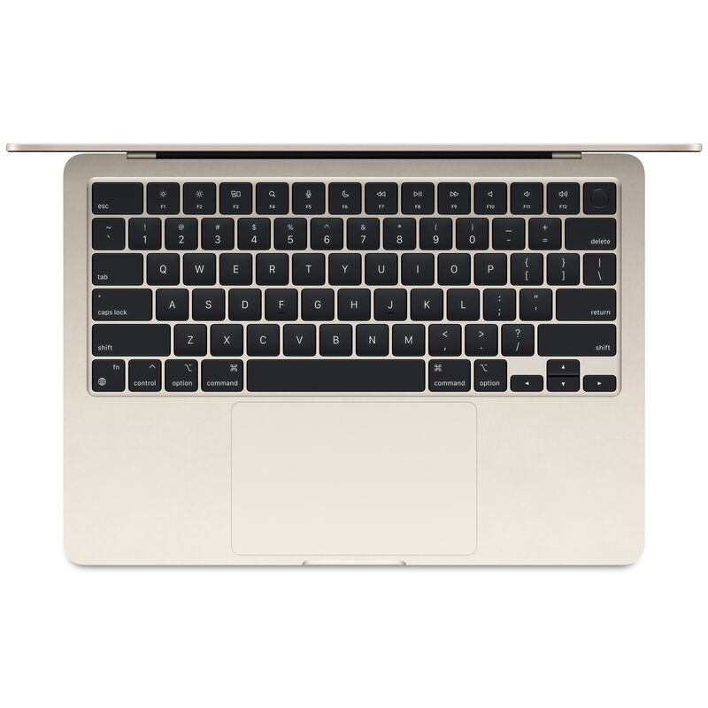 Apple MacBook Air (2024) 13.6 in. Notebook with Apple Intelligence, Apple M3 8-Core CPU, 8-Core GPU, 16 GB RAM, 256 GB SSD, up to 18 Hrs. of Battery Life & Mac OS - Starlight, , hires