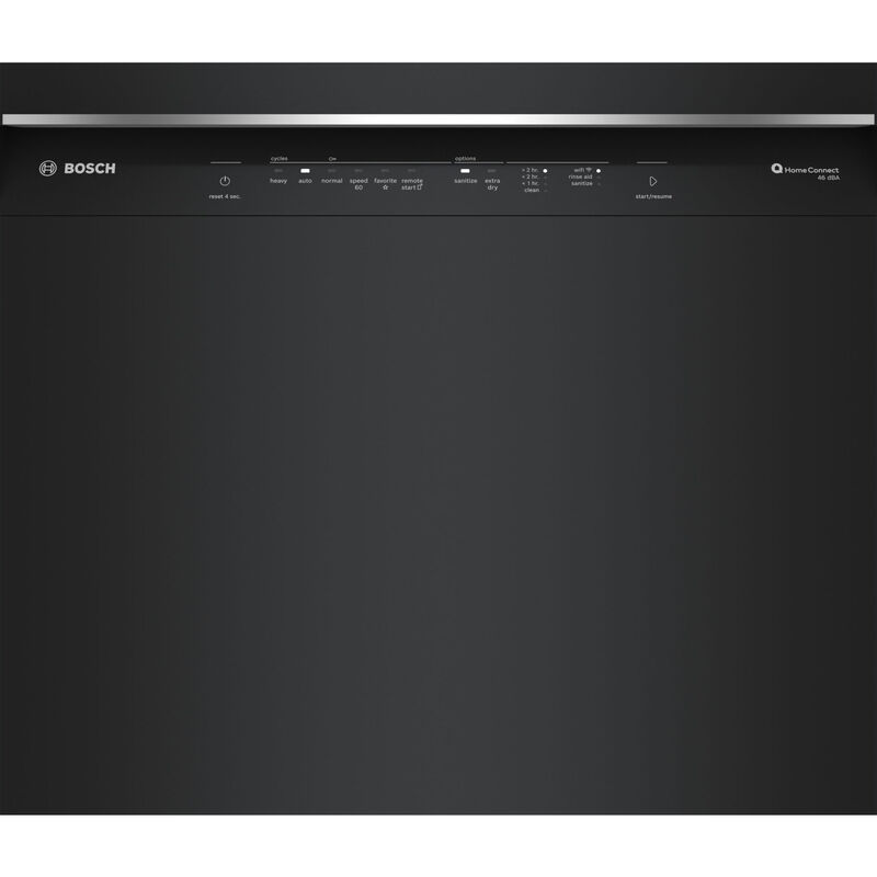 Bosch 300 Series 24 in. Smart Built-In Dishwasher with Front Control, 46 dBA Sound Level, 16 Place Settings, 5 Wash Cycles & Sanitize Cycle - Black, , hires
