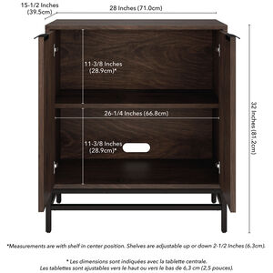 Hudson & Canal Montello 28" Wide Rectangular Fluted Accent Cabinet - Alder Brown, , hires