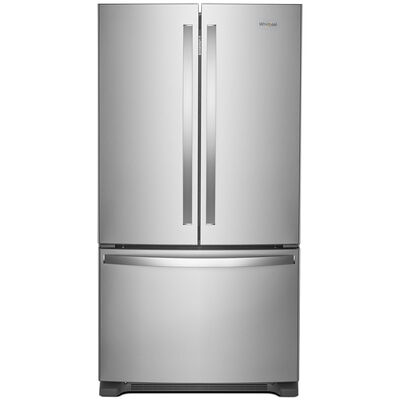 Whirlpool 36 in. 20.0 cu. ft. Counter Depth French Door Refrigerator with Internal Water Dispenser - Smudge-Proof Stainless Steel | WRF540CWHZ