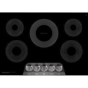 Frigidaire Gallery 30 in. 5-Burner Electric Cooktop with Simmer Burner & Power Burner - Black Stainless, , hires