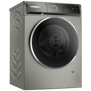 Bosch 800 Series 24 in. 2.4 cu. ft. Smart Stackable Front Load Washer with Sanitize Cycle - Pearl Steel, , hires