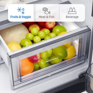 Samsung Bespoke 36 in. 22.8 cu. ft. Smart Counter Depth 4-Door French Door Refrigerator with Internal Water Autofill Pitcher - White Glass, White Glass, hires
