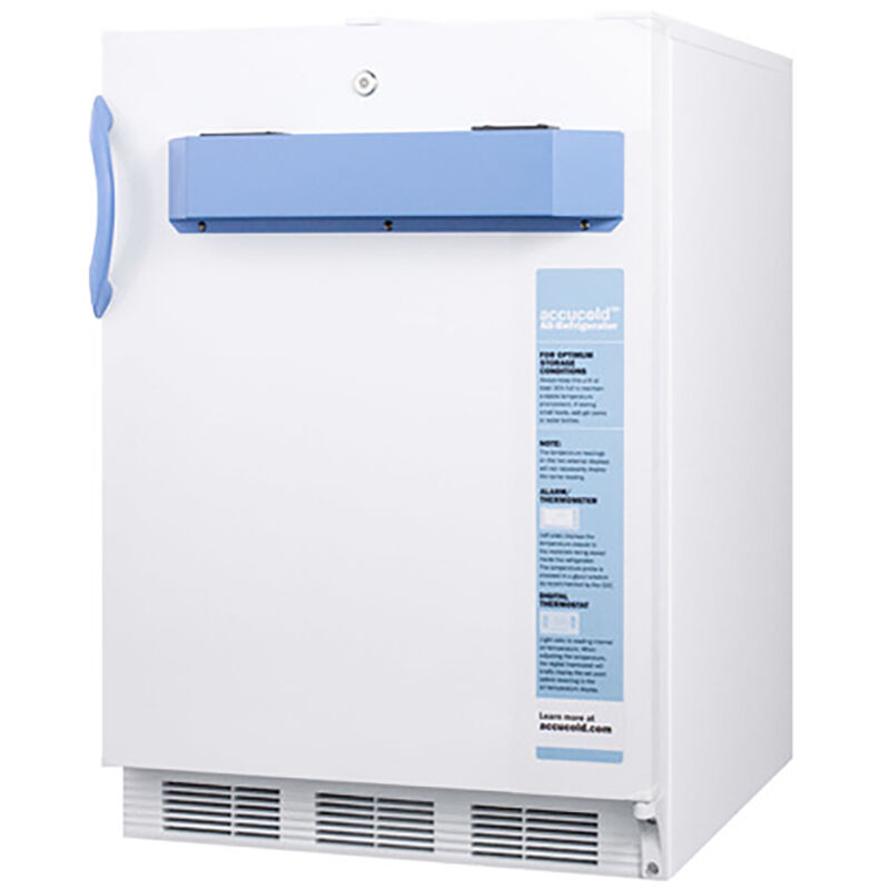 Summit AccuCold MED2 Series 24 in. 5.5 cu. ft. Undercounter Refrigerator - White, , hires