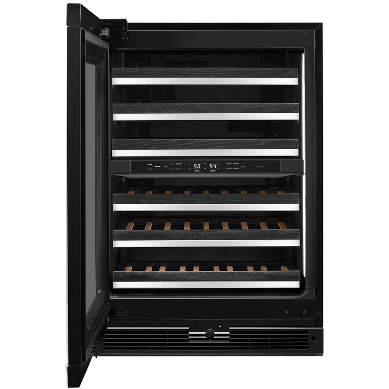 JennAir Rise 24 in. Compact Built-In Wine Cooler with 45 Bottle Capacity, Dual Temperature Zones & Digital Control - Custom Panel Ready, , hires