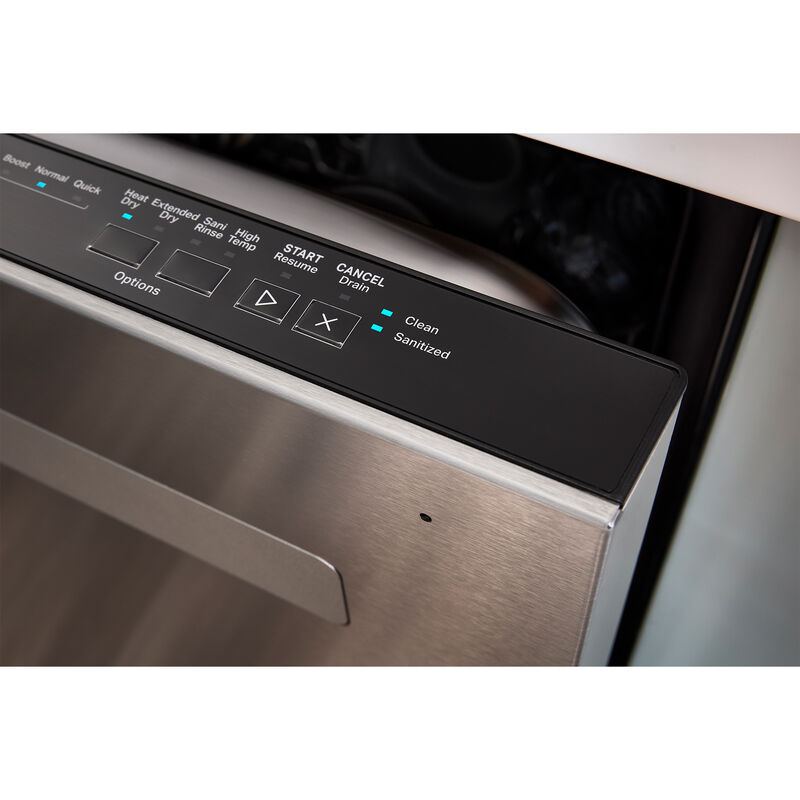 Whirlpool 24 in. Top Control Dishwasher with 51 dBa Sound Level & 3rd-Rack - Fingerprint Resistant Stainless, , hires
