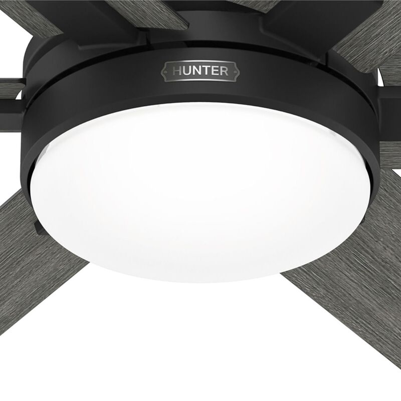 Hunter Georgetown 52" ENERGY STAR Ceiling Fan with LED Light Kit and Handheld Remote - Matte Black, , hires