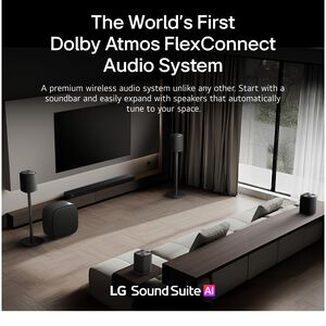 LG Sound Suite 5.1.3 Channel Dolby Atmos Smart Sound Bar with Bluetooth - Black, , hires