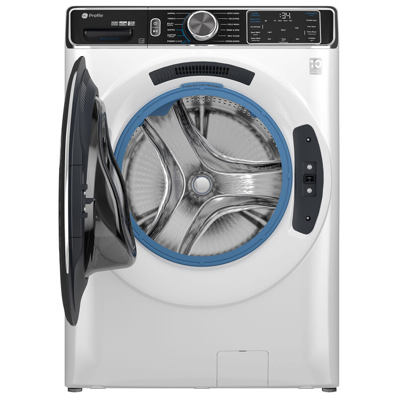 GE Profile 28 in. 5.3 cu. ft. Smart Stackable Front Load Energy Star Washer with UltraFresh Vent System+, Sanitize & Steam Cycle - White, , hires