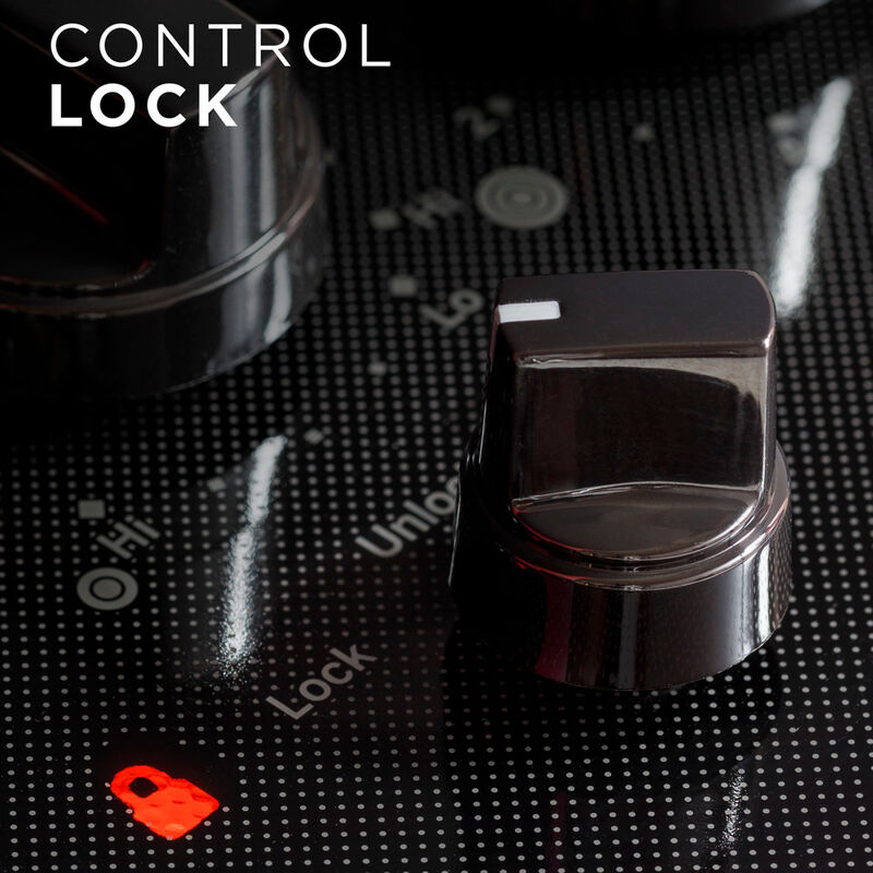 GE 30 in. 5-Burner Electric Cooktop with Simmer Burner & Power Burner - Black, , hires