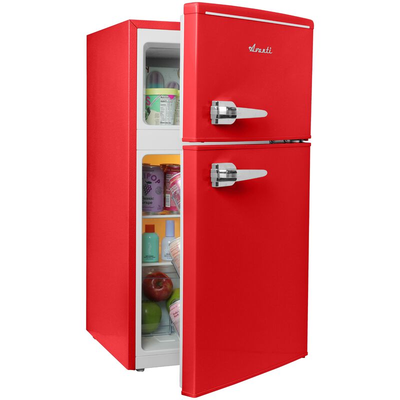 Avanti 18 in. 3 cu. ft. Mini Fridge with Top Freezer - Red, Red, hires