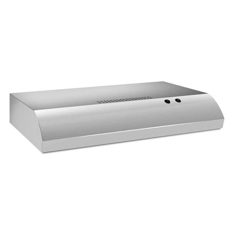Whirlpool 30 in. Ductless Standard Style Range Hood with 140 CFM, 2 Fan Speeds & 1 Incandescent Light - Stainless Steel, , hires