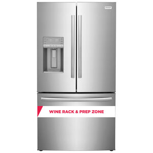 Frigidaire 36 in. 27.8 cu. ft. French Door Refrigerator with Ice & Water Dispenser - Stainless Steel, , hires
