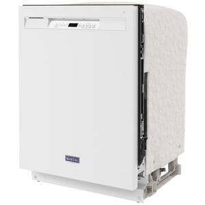 Maytag 24 in. Front Control Dishwasher with 50 dBa Sound Level & Pocket - White, White, hires