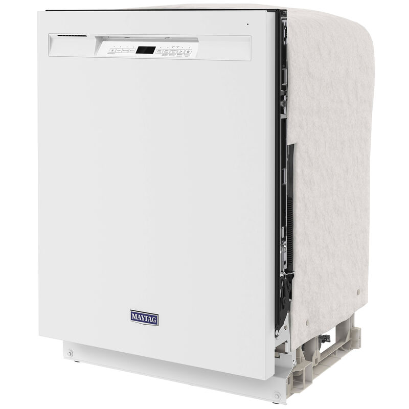 Maytag 24 in. Front Control Dishwasher with 50 dBa Sound Level & Pocket - White, White, hires