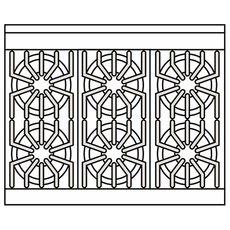 Viking 5 Series 36 in. 5.1 cu. ft. Standard Convection Gas Range with 6 Sealed Burners - Slate Blue, Slate Blue, hires