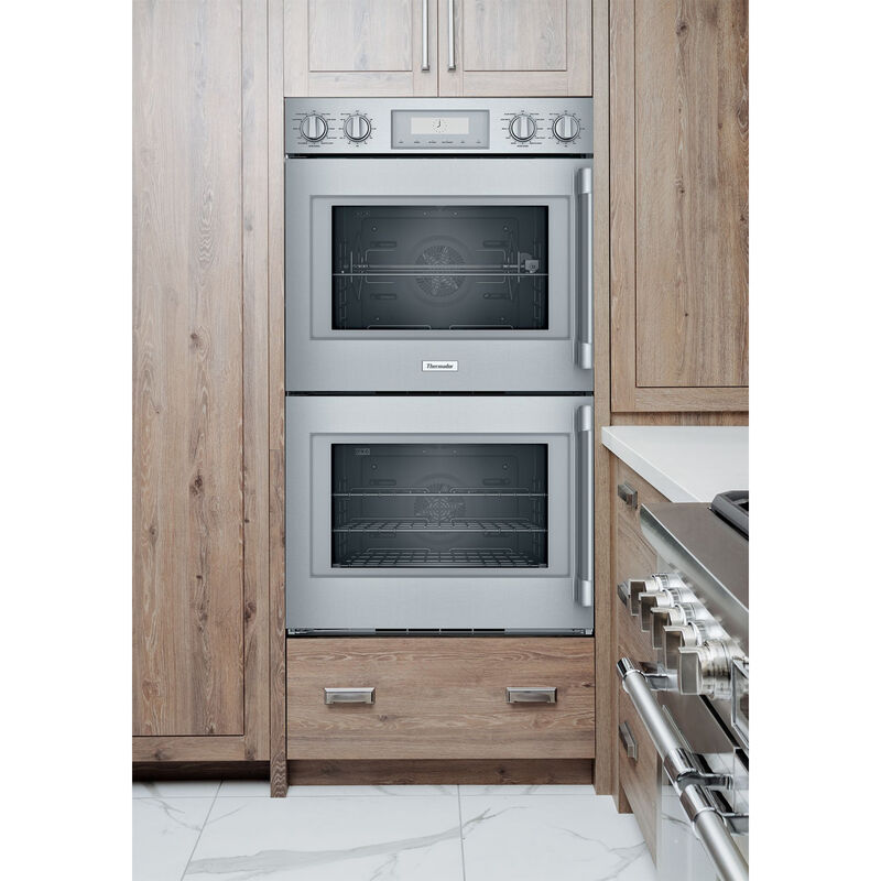 Thermador Professional Series 30 in. 9 cu. ft. Smart Top Control Electric Double Wall Oven with True European Convection - Stainless Steel, , hires