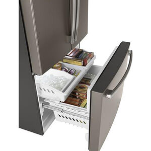 GE 36 in. 27 cu. ft. French Door Refrigerator with Internal Water Dispenser - Fingerprint Resistant Slate, Slate, hires