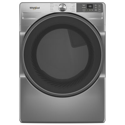 Whirlpool 27 in. 7.4 cu. ft. Smart Stackable Gas Dryer with Sensor Dry & Sanitize Cycle - Radiant Silver | WGD5720RR