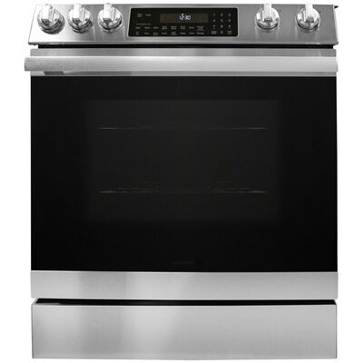 Sharp 30 in. 6.3 cu. ft. Air Fry Convection Oven Slide-In Electric Range with 5 Radiant Burners - Stainless Steel | SSR3065JS