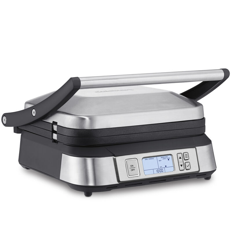 Cuisinart Indoor Contact Griddler with Smoke-Less Mode & Bonus Waffle Plates - Stainless Steel, , hires