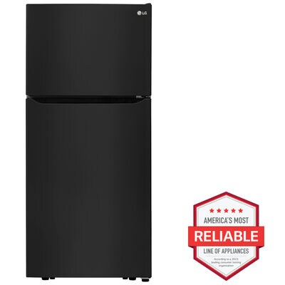 LG 30 in. 20.2 cu. ft. Top Freezer Refrigerator - Black | LTCS20020B