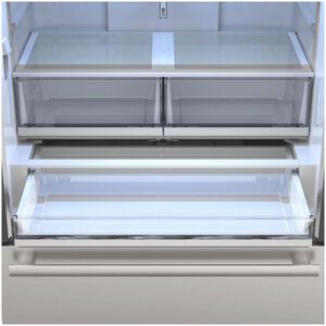 Sharp 36 in. 26.5 cu. ft. Counter Depth Garage-Ready French Door Refrigerator with Internal Water Dispenser - Stainless Steel, , hires